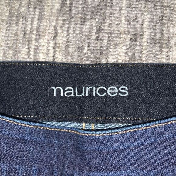 Maurice’s Women’s Small Medium Dark‎ Wash Blue Pullon Pants Jeans Stretch - Picture 2 of 7